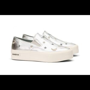 💙Seavees Baja slip on platform, size 8, leather